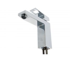 Однорычажный смеситель для раковины GROHE Eurocube со средним изливом, сливной гарнитур 23445000 