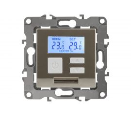 Терморегулятор универсальный 230В, Imax16А, IP20, шампань ЭРА 12-4111-04 Б0031274 