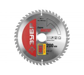Диск пильный МАСТЕР Чистый рез по дереву (200x30 мм; 48Т) Зубр 36914-200-30-48 