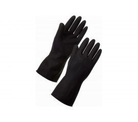 Хозяйственные латексные перчатки UNITRAUM черные, ��. S/7 UN-WJID6007 
