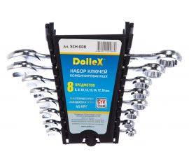 Набор комбинированных ключей DolleX 8 шт. 6-19 мм, хром SCH-008 