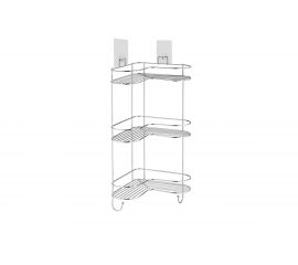 Полка Kleber угловая трехъярусная на силиконовом креплении LITE KLE-LT056 