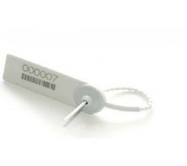 Номерная пластиковая пломба ООО Пломба.Ру D 2 мм. L 67 мм. Цвет белый 100 шт. в упаковке КПП-3-0405 