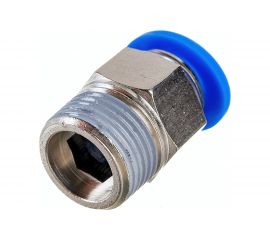 Фитинг цанговый прямой с наружной резьбой 3/8M для трубки диаметром 10 мм SHPI PC 10-R03 