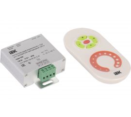 Контроллер с ПДУ IEK радио, MONO, 1 канал, 12В, 10А, 120Вт, белый LSC1-MONO-120-RF-20-12-W 