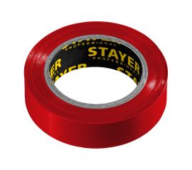Изолента STAYER Protect-10 ПВХ10м (0,13х15 мм), красная 12291-R 