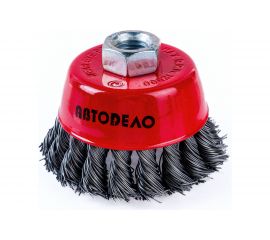 Щетка зачистная для УШМ торцевая 75 мм, М14х2, витая АвтоDело 44049 11380 