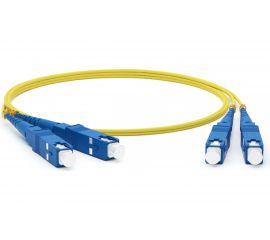 Патч-корд Hyperline FC-D2-9-SC/UR-SC/UR-H-2M-LSZH-YL волоконно-оптический (шнур) SM 9/125 (OS2), SC/UPC-SC/UPC, 2.0 мм, duplex, LSZH, 2 м 238501 