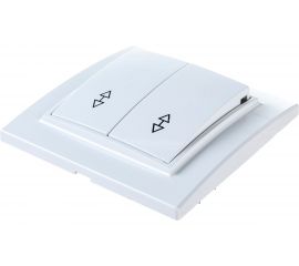 2-клавишный выключатель EKF, СП проходной 10А белый Минск Basic ERV10-027-10 