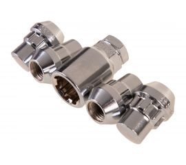 Гайки секретки М12x1.25, 32 мм, конус закр 5 луч 1 кл, хром 004, 4 шт SKYWAY S10702004 