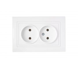 Розетка BYLECTRICA 2-местная СУ, серия УЮТ, белый РС16-343 