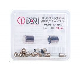 Плавкая вставка DORI Н520Б 6А 250В 10 шт 41016 