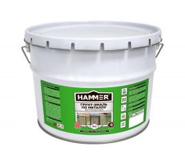 Грунт-эмаль по металлу HAMMER 3в1 б/с черная 10 кг ЭК000124258 