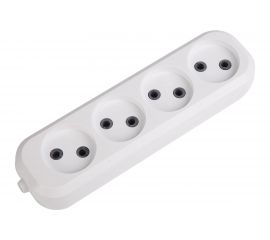 Розеточная колодка REXANT 4 гнезда без заземления 11-8715 