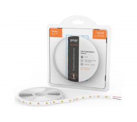 Лента Gauss Basic 12V 10W/m 700lm/m 3000K IP20 LED 1m BT033 