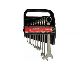 Набор ключей комбинированных BAUM пластиковый держатель, 12 предметов, 6мм - 22мм 30-12MP 