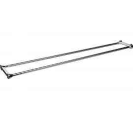 Карниз для ванной комнаты VIDAGE телескопический двойной, 125-225 см, сталь, цвет: хром 1305015 