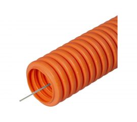 Гофрированная труба Промрукав ПНД лёгкая 350 Н безгалогенная HF оранжевая д32 25м PR.023261 