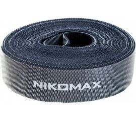 Стяжка-липучка NIKOMAX нарезаемая, в рулоне 5 м, ширина 25 мм, черная NMC-CTV05M-25-RL-BK 