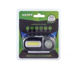 Налобный светодиодный фонарь СТАРТ с прочным износостойким корпусом LOE 501-C1 Black 