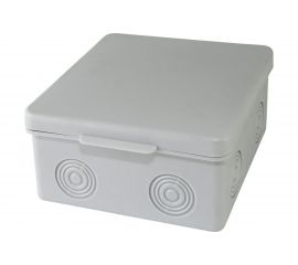 Распаечная коробка TDM ОП 80x80x50мм, крышка, IP54, 7 входов, без гермовводов, индивидуальный штрихкод SQ1401-0822 