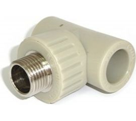 Тройник RTP PN25 комбинированный, наружная резьба D20х1/2"", серая 10995 