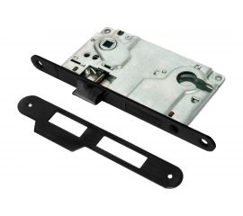 Замок RENZ РЕНЦ, 1 ригель и защелка, с подшипниками, черный INLBB 8550-2/1 Black 