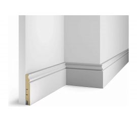 Плинтус COSCA DECOR AP10 под покраску, белый, 100x16x2400 мм, МДФ, с пазом СПБ095913 