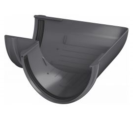 Угол желоба Технониколь (ПВХ; 90 градусов; серый; 1 шт) TN425860 