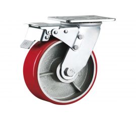 Большегрузное колесо с полиуретановой шинкой С-4102-DUS поворотное, без тормоза, г/п 1500 кг EURO-LIFT 00021783 