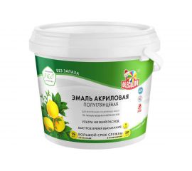 Акриловая эмаль OLECOLOR полуглянцевая, зеленое яблоко, 0.8 кг 4300002391 