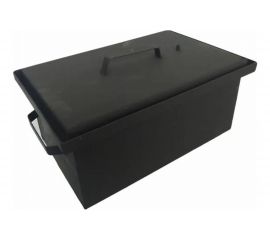 Коптильня с гидрозатвором Петромаш сталь 3 мм, двухъярусная с поддоном, 50x27x25 см 60499 