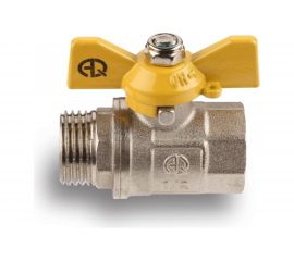 Шаровой кран для газа AQUALINK 3/4 вн-нар бабочка 7110 