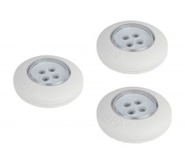 Светодиодный фонарь ЭРА подсветка SB-803 пушлайт 4хLED на батарейках 3хААА белый 3 шт, Б0052860 