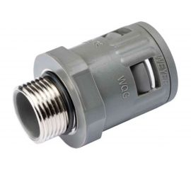 Муфта для гофрированных труб Weyer WQGM-M20G/AD21.2 коннектор прямой нар. M20x1.5 WE0301400 