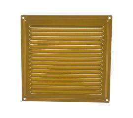 Решётка металлическая с сеткой (золотая; 200x200 мм) Эвент ВРС 
