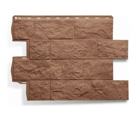 Фасадная панель Альта Профиль коллекции Туф ЭКО терракотовый 8372 