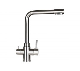 Кухонный смеситель WISENT нержавеющая сталь, с подводкой питьевой воды W4355-3 