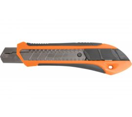 Нож Tulips tools 18мм, обрезиненный пластиковый корпус + лезвия 10 шт IR16-189 