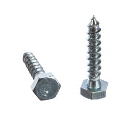 Сантехнический болт Tech-Krep DIN 571 оцинкованный 10х50 2 шт - пакет 102593 