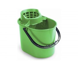 Пластиковое ведро с отжимом TTS 12 литров, зелёное 00005272 