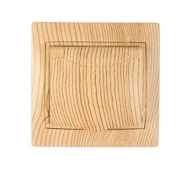 Розетка Intro 120311 2PE Schuko с крышкой, 16А, 250В, IP20, СУ, Plano, сосна Б0030065 