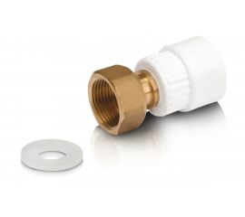 Муфта Blue Ocean с накидной гайкой, латунная вставка, вн., 20х1/2 1/20/200 PPRF/CA-FTNB(W)-20х1/2" 