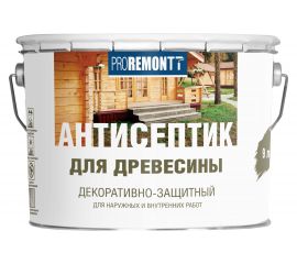 Антисептик Proremontt деревозащитное средство бесцветный 9 л Лк-00004608 