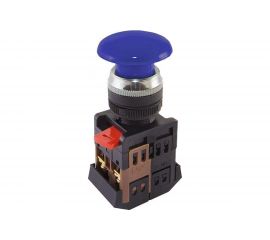 Кнопка TDM AEА-22 Грибок, синий, d22мм, 1з 1р SQ0704-0017 