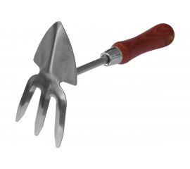 Мотыжка с лепестковым лезвием из нержавеющей стали с деревянной рукояткой 300 мм Кратон 5 10 05 005 