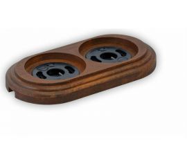 Двойная рамка Retrika, ретро американский орех, серия Овал RD-02024 