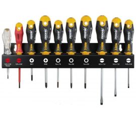 Набор отверток, диэлектрическая отвертка и отвертка тестер напряжения 10 шт. Felo Ergonic 40091013 