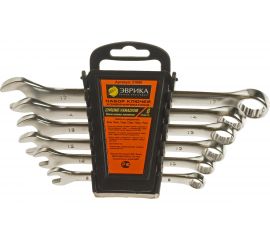 Набор ключей комбинированных 8-17мм сатинированных холдер 6 предметов ЭВРИКА ER-31060 