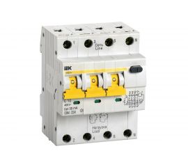 Автоматический выключатель дифф. тока IEK АВДТ 34 C10 30мА MAD22-6-010-C-30 